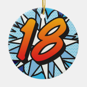 Décoration En Céramique Livre de bande dessinée rétro amusant pour 18 ans