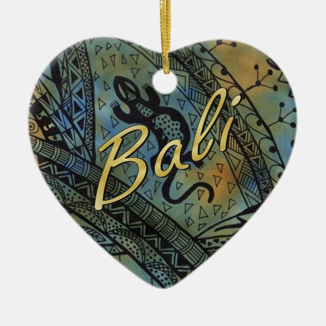 Décoration En Céramique Lizard Batik (Devant)