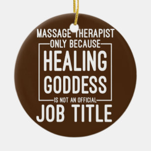Décoration En Céramique LMT Funny Massage Thérapeute uniquement parce que