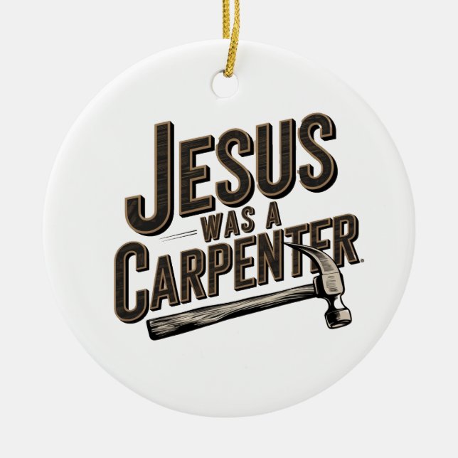 Décoration En Céramique L'Oeuvre du Christ, Jésus Était Un Charpentier (Devant)
