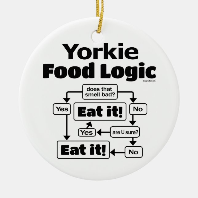 Décoration En Céramique Logique alimentaire Yorkie (Devant)