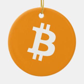 Décoration En Céramique Logo Bitcoin Cryptomonnaie
