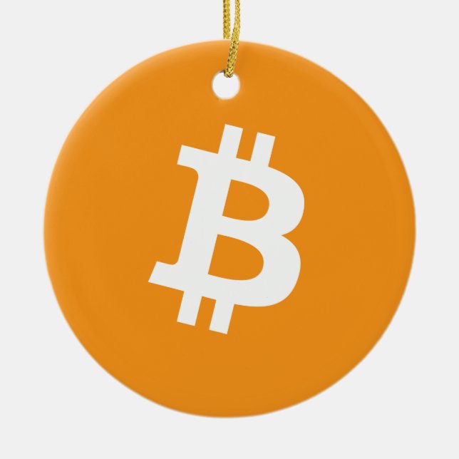 Décoration En Céramique Logo Bitcoin Cryptomonnaie (Devant)