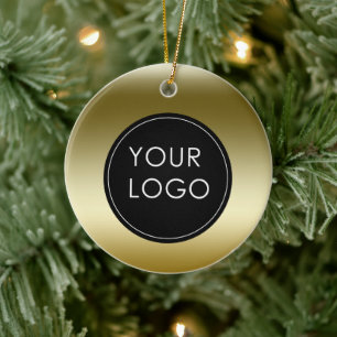 Décoration En Céramique Logo de Faux Gold Business Company