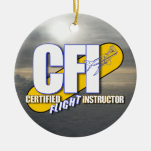 DÉCORATION EN CÉRAMIQUE LOGO DE TPI - INSTRUCTEUR CERTIFIÉ DE VOL
