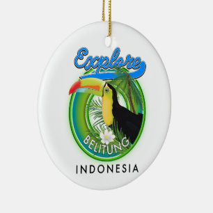 Décoration En Céramique logo de voyage à Belitung Indonésie