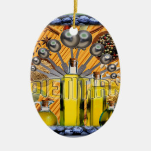 DÉCORATION EN CÉRAMIQUE LOGO DU COLLAGE ALIMENTAIRE DIÉTITIEN