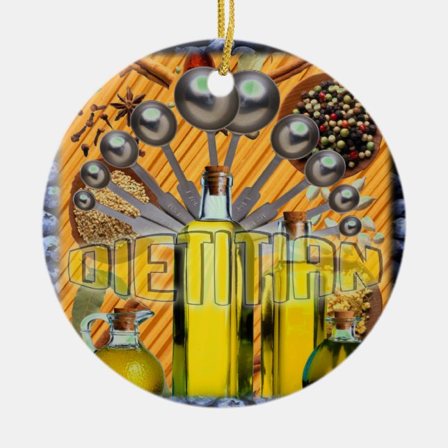 DÉCORATION EN CÉRAMIQUE LOGO DU COLLAGE ALIMENTAIRE DIÉTITIEN (Devant)