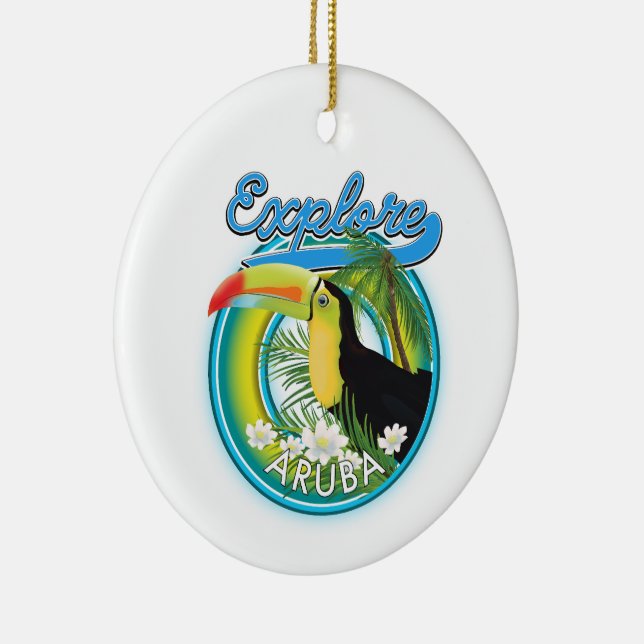 Décoration En Céramique Logo Explore Aruba voyage (Droite)