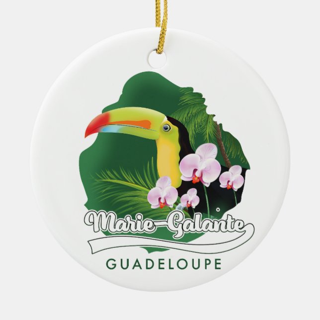 Décoration En Céramique Logo Marie Galante Guadeloupe (Devant)