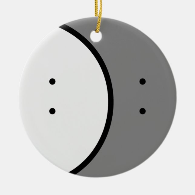 Décoration En Céramique Logo uniquement avec texte en arrière (Devant)