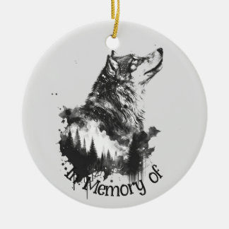 Décoration En Céramique Logo Wolf Wolves Nature Carte de visite personnali