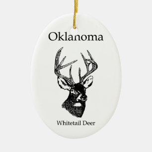 Décoration En Céramique L'Oklahoma Etats-Unis (cerf de Virginie)