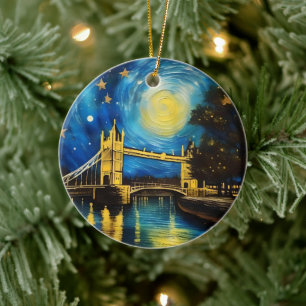 Décoration En Céramique London Bridge Acrylique Art,