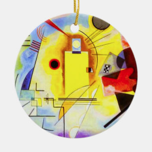 Décoration En Céramique L'ornement bleu jaune Kandinsky