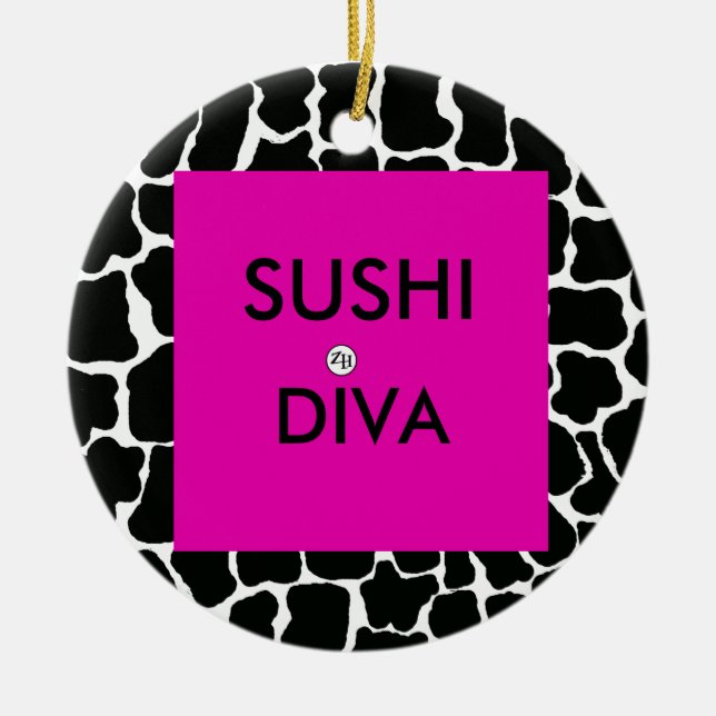 Décoration En Céramique L'ornement de Diva Sushi par Zan Hanhof (Devant)