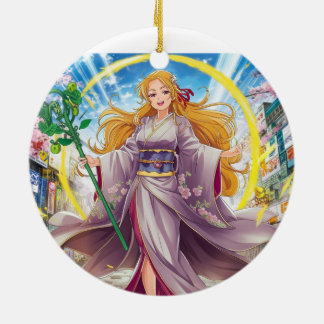 Décoration En Céramique L'ornement de la fée lunaire Une touche de magie p