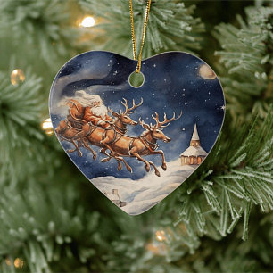 Décoration En Céramique L'Ornement de la Veille de Noël
