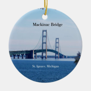 Décoration En Céramique L'ornement de Mackinac Bridge St. Ignace