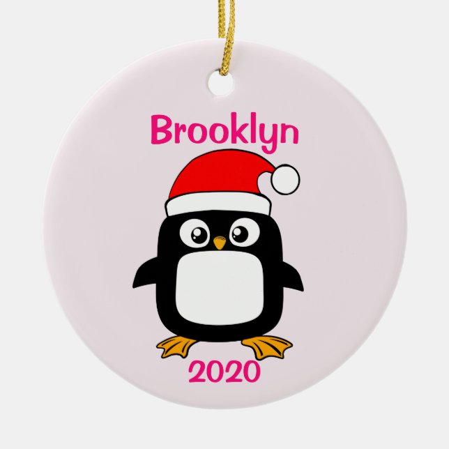 Décoration En Céramique L'ornement de Noël de la fille personnalisée (Devant)