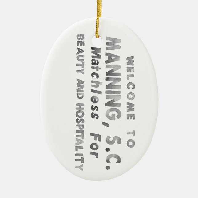 Décoration En Céramique L'ornement de Noël de Manning (Devant)