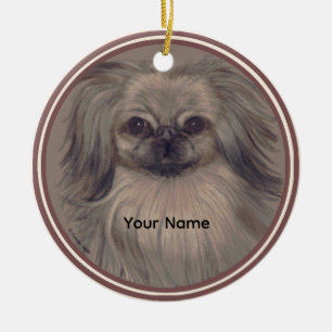 Décoration En Céramique L'ornement de Rondo Pekingese
