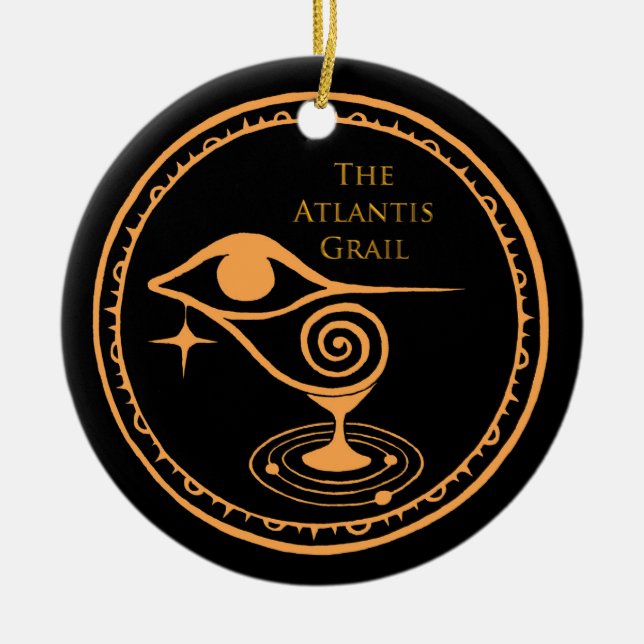 Décoration En Céramique L'Ornement de vacances du Graal de l'Atlantis - Lo (Devant)
