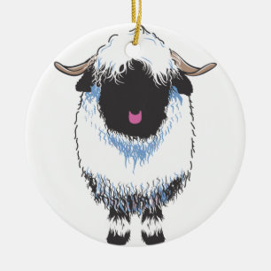Décoration En Céramique L'ornement des moutons noirs du Valais
