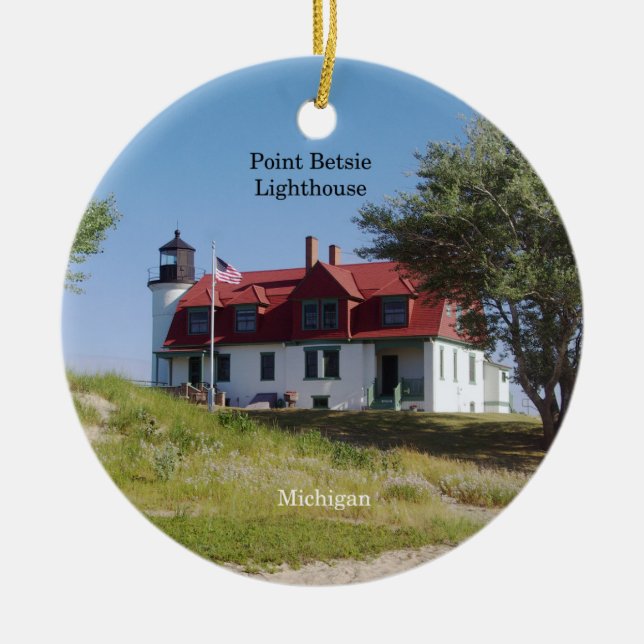 Décoration En Céramique L'ornement du phare de Point Betsie (Devant)