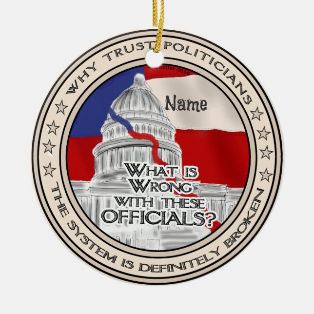 Décoration En Céramique L'ornement du système politique cassé (Devant)