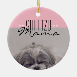 Décoration En Céramique L'ornement Shih Tzu Mama pour les mamans de chien