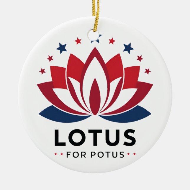 Décoration En Céramique Lotus pour POTUS Kamala Harris 2024 (Devant)
