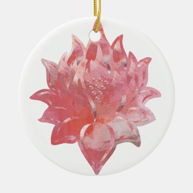 DÉCORATION EN CÉRAMIQUE LOTUS ROSE (Devant)