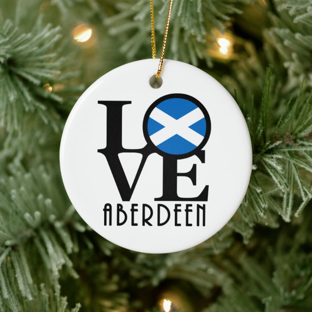 Décoration En Céramique LOVE Aberdeen Ecosse (Arbre)
