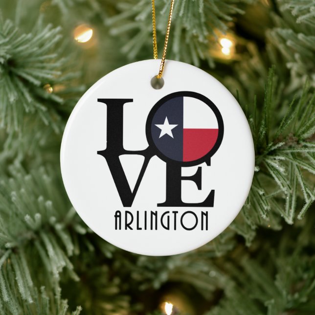 Décoration En Céramique LOVE Arlington Texas (Arbre)