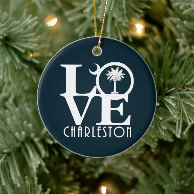 Décoration En Céramique LOVE Charleston SC (Arbre)