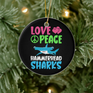 Décoration En Céramique Love Peace Hammerhead Sharks mignonette Sea Animal