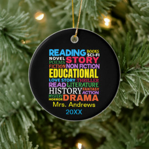 Décoration En Céramique Love Reading Books - Genre Word Art