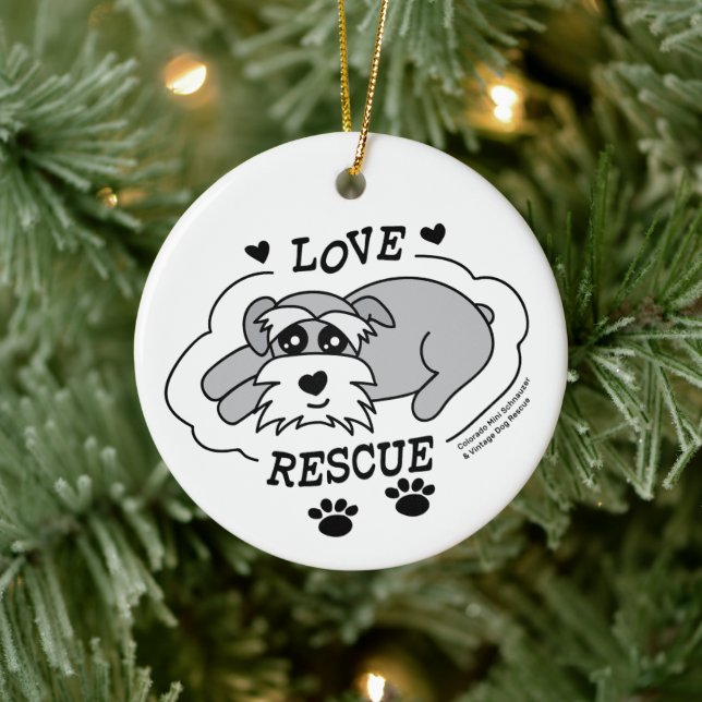 Décoration En Céramique Love Rescue - Round Christmas Ornament (Arbre)