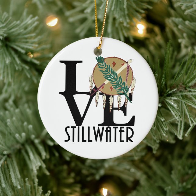 Décoration En Céramique LOVE Stillwater Oklahoma (Arbre)