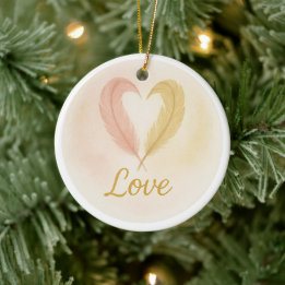 Décoration En Céramique “Love” Watercolor Ornament