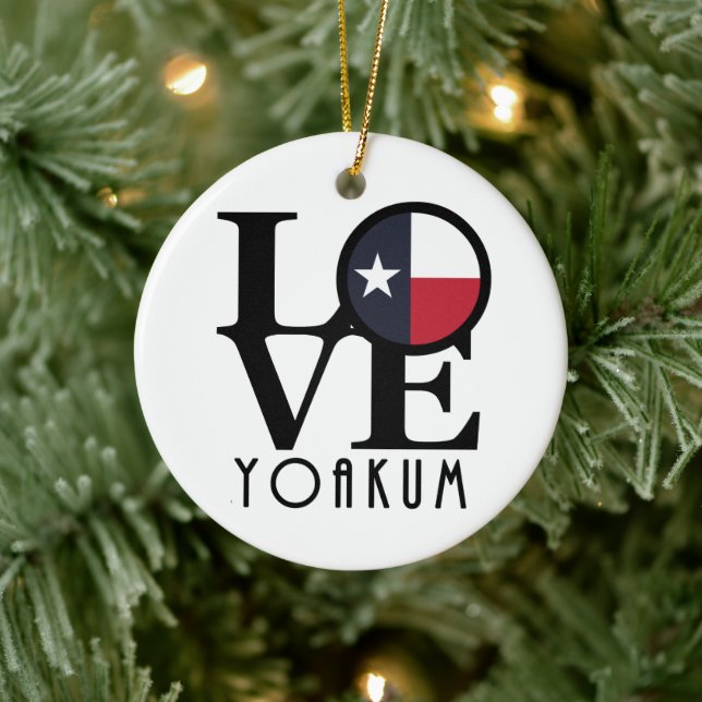 Décoration En Céramique LOVE Yoakum Texas (Arbre)