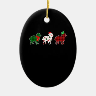 Décoration En Céramique Lumières de l'arbre de Noël des moutons amusants  