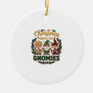 Décoration En Céramique Lumières de Noël Gnomes Guirlande Canne à Sucre
