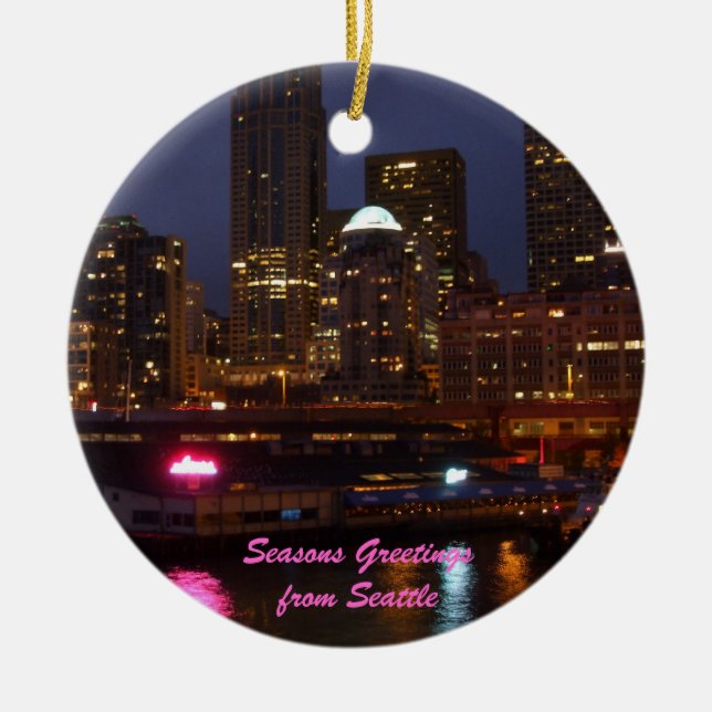 Décoration En Céramique Lumières de Seattle (Devant)
