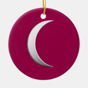 Décoration En Céramique Lune de croissant d'argent - arrière - plan bordea