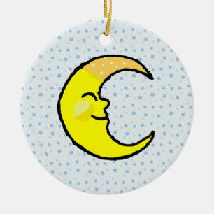 Décoration En Céramique Lune et étoiles
