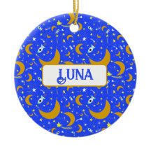 Lunes à croissant jaune tournant Star Space Rocks