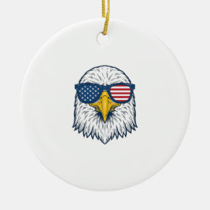 Décoration En Céramique Lunettes de soleil aigle patriotique dessin vector