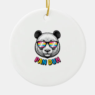 Décoration En Céramique Lunettes de soleil de Panda drôle Vintage Gravure